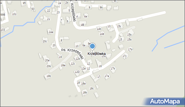 Zakopane, Krzeptówki, 11, mapa Zakopanego