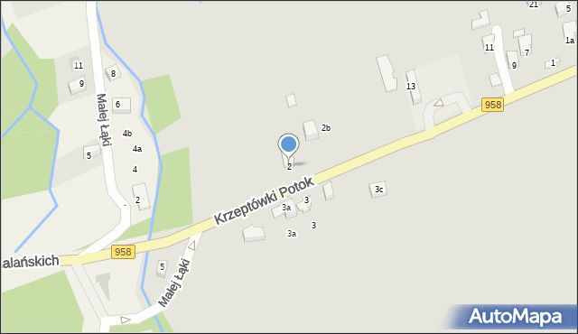 Zakopane, Krzeptówki Potok, 2, mapa Zakopanego