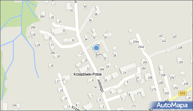 Zakopane, Krzeptowskiego Józefa, przewodnika, 20, mapa Zakopanego