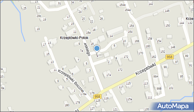 Zakopane, Krzeptowskiego Józefa, przewodnika, 4, mapa Zakopanego