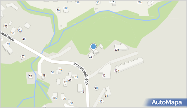 Zakopane, Krzeptowskiego Józefa, przewodnika, 44a, mapa Zakopanego