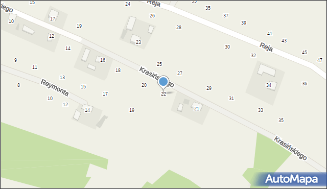 Zalasowa, Krasińskiego Zygmunta, 22, mapa Zalasowa