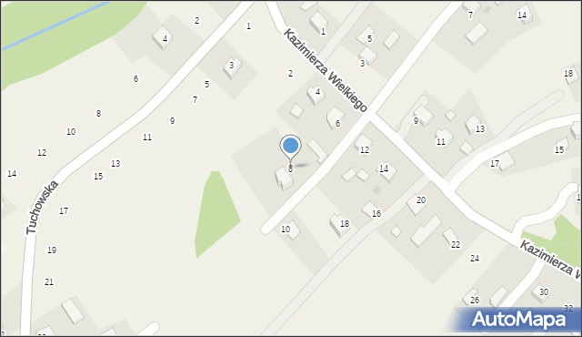 Zalasowa, Króla Kazimierza Wielkiego, 8, mapa Zalasowa