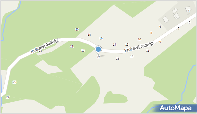 Zalasowa, Królowej Jadwigi, 17, mapa Zalasowa