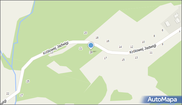 Zalasowa, Królowej Jadwigi, 19, mapa Zalasowa