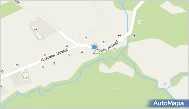 Zalasowa, Królowej Jadwigi, 31, mapa Zalasowa