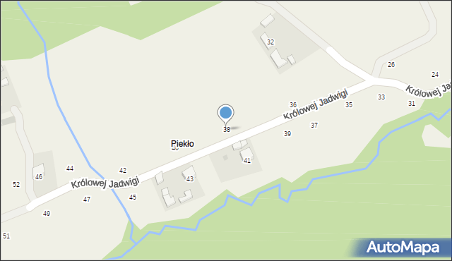 Zalasowa, Królowej Jadwigi, 38, mapa Zalasowa