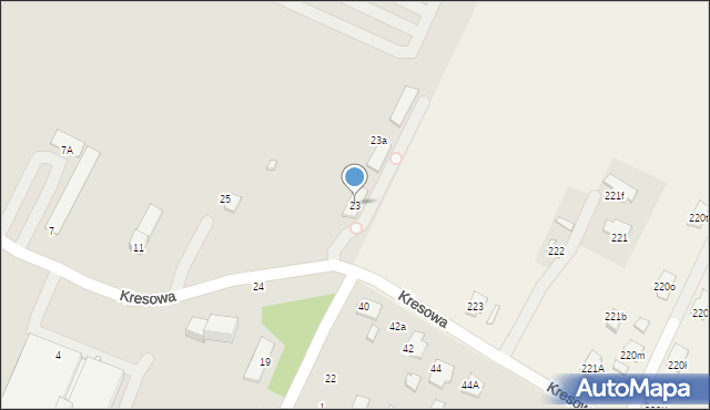 Zamość, Kresowa, 23, mapa Zamościa