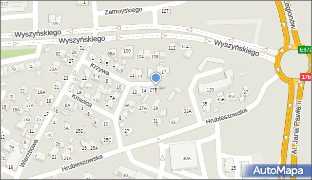 Zamość, Krzywa, 16, mapa Zamościa