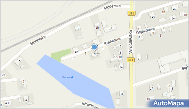 Zamysłowo, Krańcowa, 3, mapa Zamysłowo