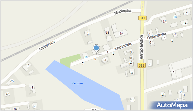 Zamysłowo, Krańcowa, 8, mapa Zamysłowo