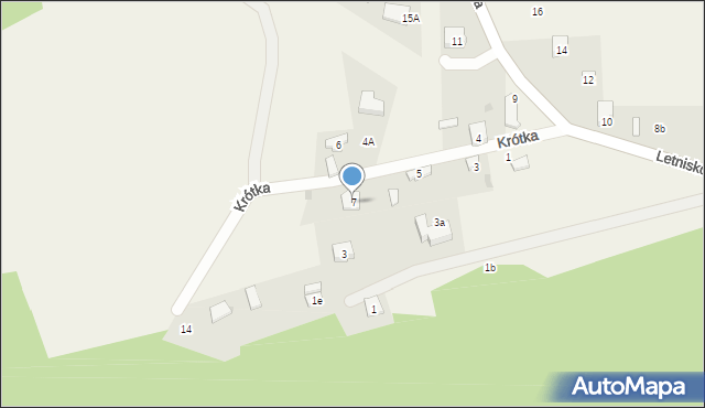 Żarki-Letnisko, Krótka, 7, mapa Żarki-Letnisko