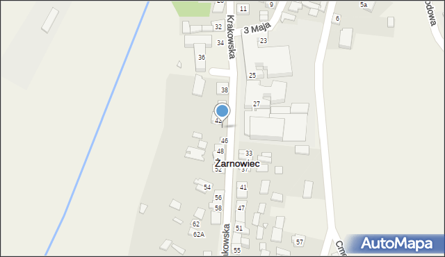 Żarnowiec, Krakowska, 44, mapa Żarnowiec