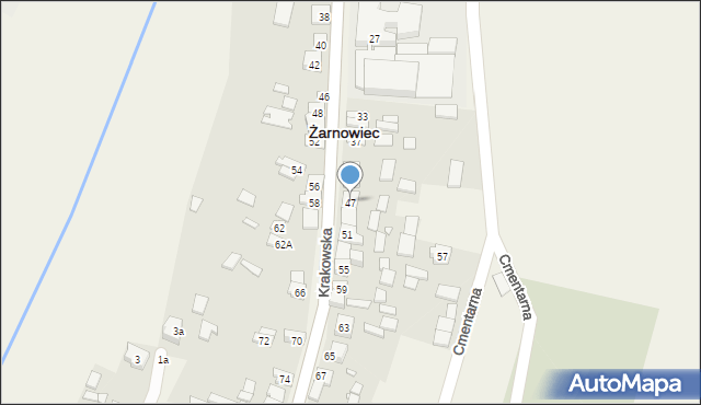 Żarnowiec, Krakowska, 47, mapa Żarnowiec