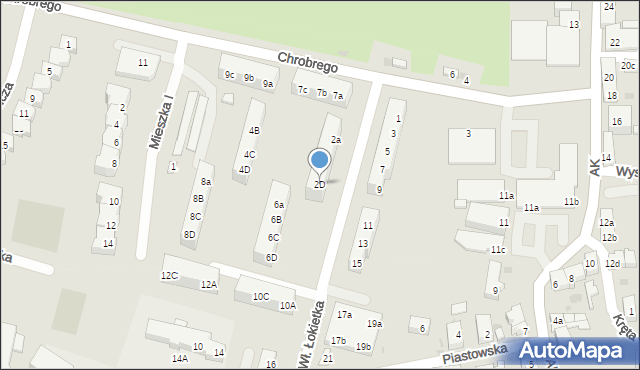 Żarów, Króla Władysława Łokietka, 2D, mapa Żarów