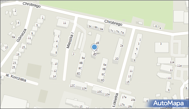 Żarów, Króla Władysława Łokietka, 4D, mapa Żarów