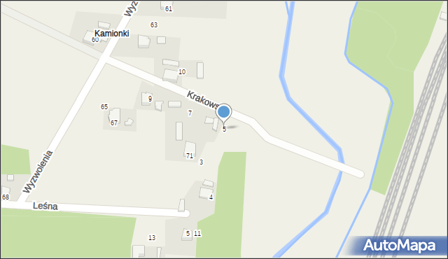 Zarzecze, Krakowska, 5, mapa Zarzecze