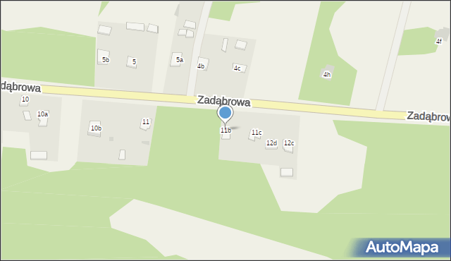 Zarzecze, Krzeszowska, 11b, mapa Zarzecze