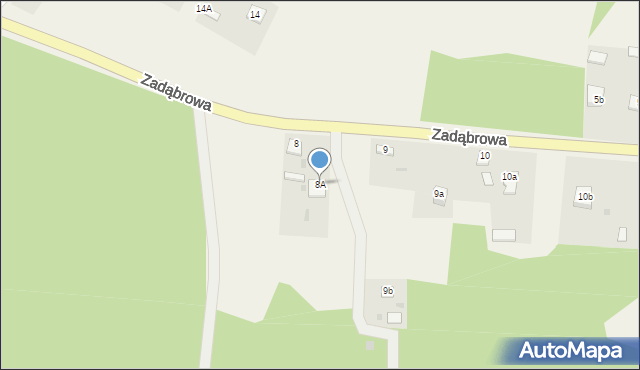 Zarzecze, Krzeszowska, 8A, mapa Zarzecze