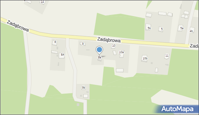 Zarzecze, Krzeszowska, 9a, mapa Zarzecze