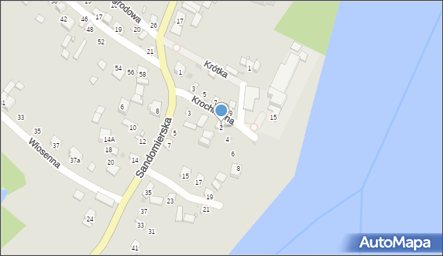 Zawichost, Krochmalna, 2, mapa Zawichost