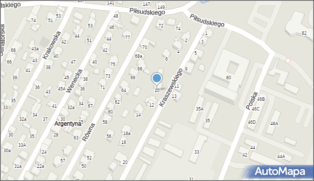 Zawiercie, Kraszewskiego Józefa Ignacego, 10, mapa Zawiercie