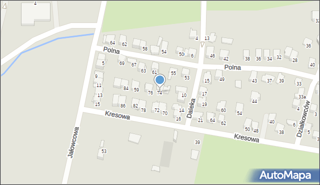 Zawiercie, Kresowa, 74, mapa Zawiercie