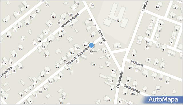 Zawiercie, Króla Jana III Sobieskiego, 30, mapa Zawiercie