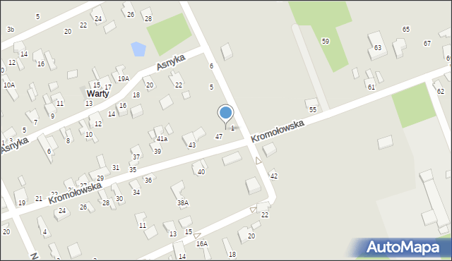 Zawiercie, Kromołowska, 47, mapa Zawiercie