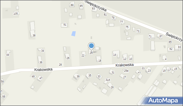 Zbludowice, Krakowska, 20, mapa Zbludowice