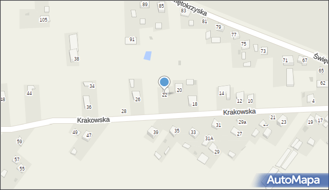 Zbludowice, Krakowska, 22, mapa Zbludowice