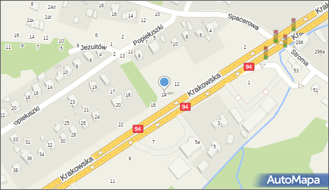 Zbylitowska Góra, Krakowska, 14, mapa Zbylitowska Góra