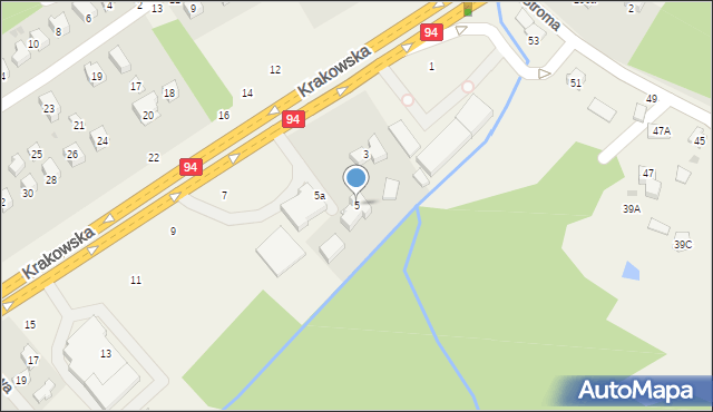 Zbylitowska Góra, Krakowska, 5, mapa Zbylitowska Góra