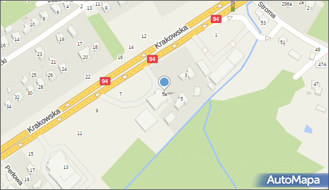 Zbylitowska Góra, Krakowska, 5a, mapa Zbylitowska Góra