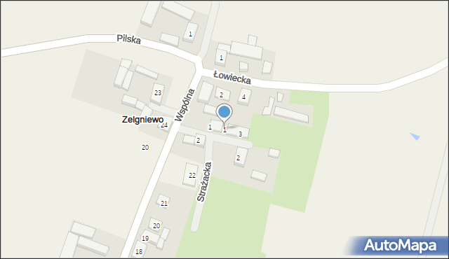 Zelgniewo, Krótka, 1, mapa Zelgniewo