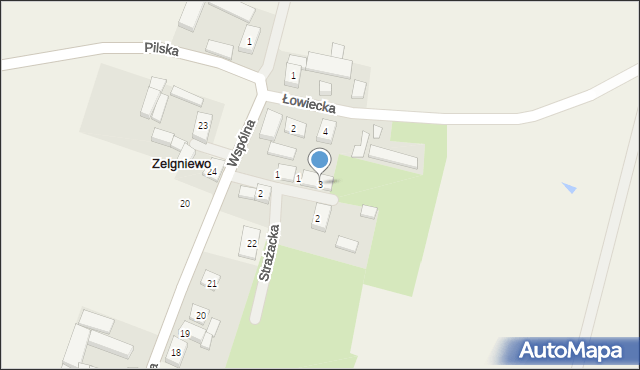 Zelgniewo, Krótka, 3, mapa Zelgniewo