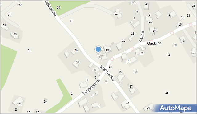 Zelków, Krakowska, 33, mapa Zelków