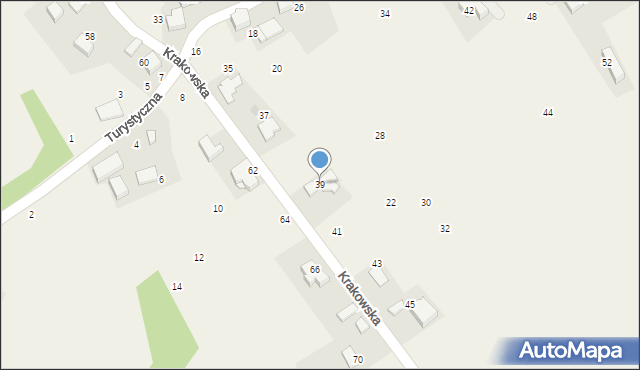 Zelków, Krakowska, 39, mapa Zelków