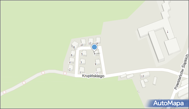 Zgorzelec, Krupińskiego Bolesława, 7, mapa Zgorzelec