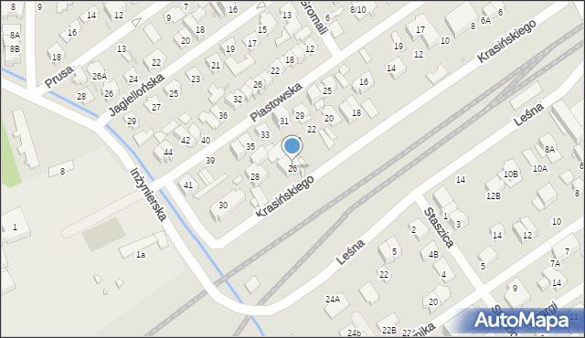 Zielonka, Krasińskiego Zygmunta, 26, mapa Zielonka