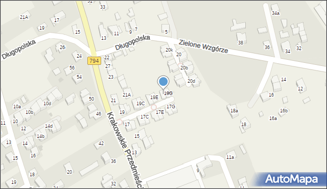 Zielonki, Krakowskie Przedmieście, 19F, mapa Zielonki