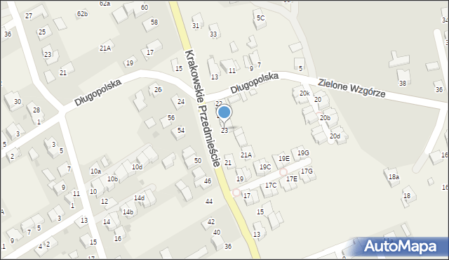 Zielonki, Krakowskie Przedmieście, 23, mapa Zielonki