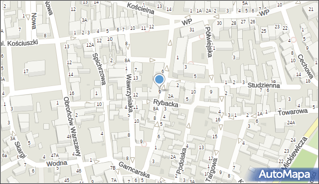 Złotów, Króla Bolesława Chrobrego, 9, mapa Złotów