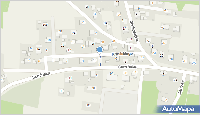 Zwonowice, Krasickiego, 2, mapa Zwonowice