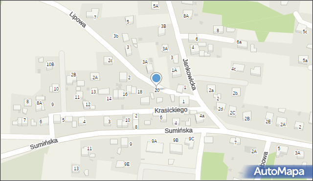 Zwonowice, Krasickiego, 20, mapa Zwonowice