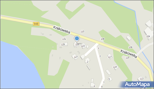 Żywiec, Krakowska, 125, mapa Żywiec