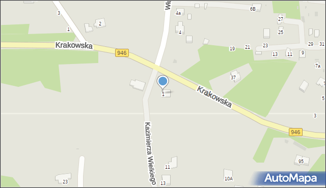 Żywiec, Króla Kazimierza Wielkiego, 1, mapa Żywiec