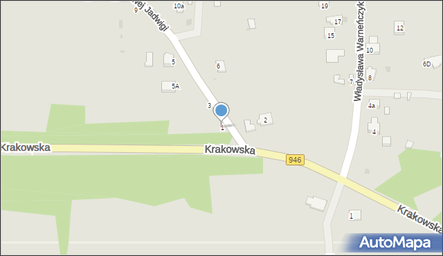 Żywiec, Królowej Jadwigi, 1, mapa Żywiec