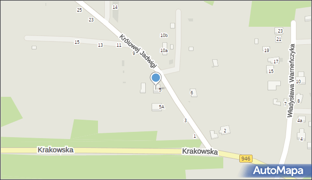 Żywiec, Królowej Jadwigi, 7a, mapa Żywiec