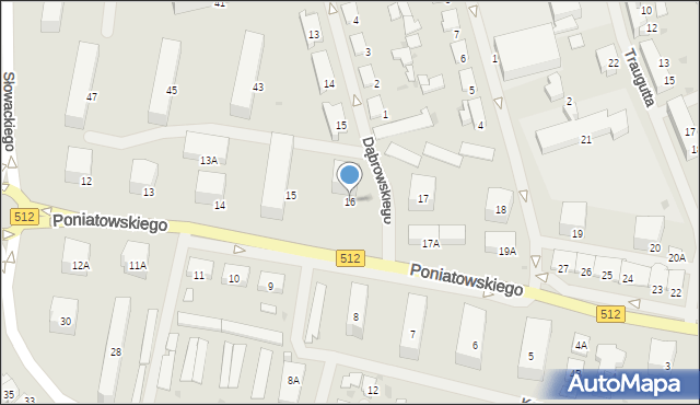 Bartoszyce, Księcia Józefa Poniatowskiego, 16, mapa Bartoszyce